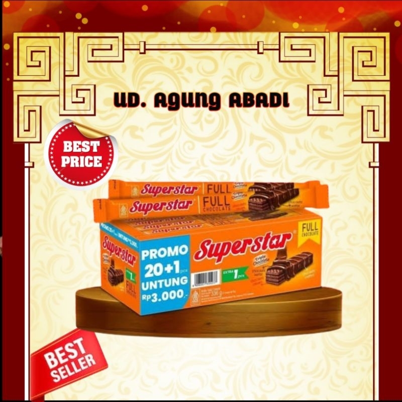 

SUPERSTAR TRIPLE CHOCOLATE WAFER 1 BOX ISI 20+1 PCS