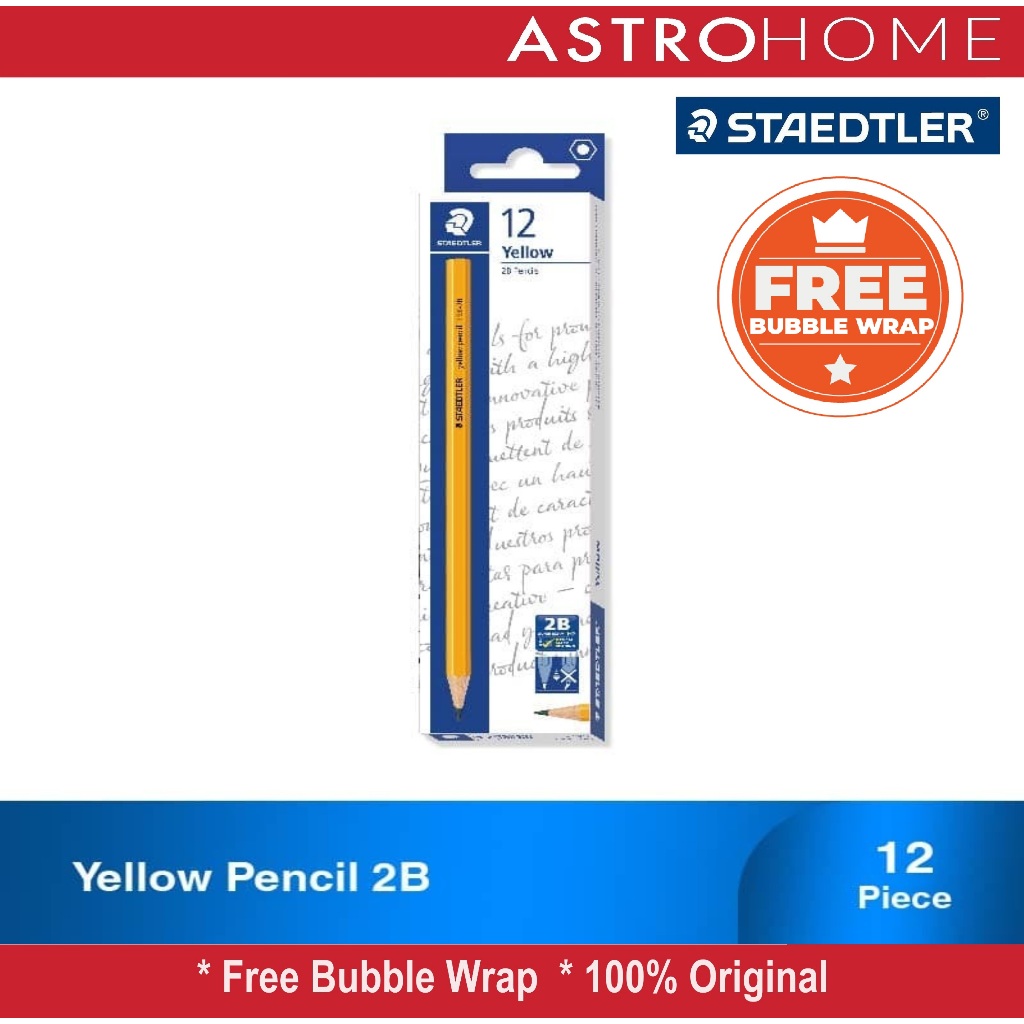 

Pensil Kayu Serut Staedtler Yellow Pencil Hexagonal 2B (1332B) 12 Pcs