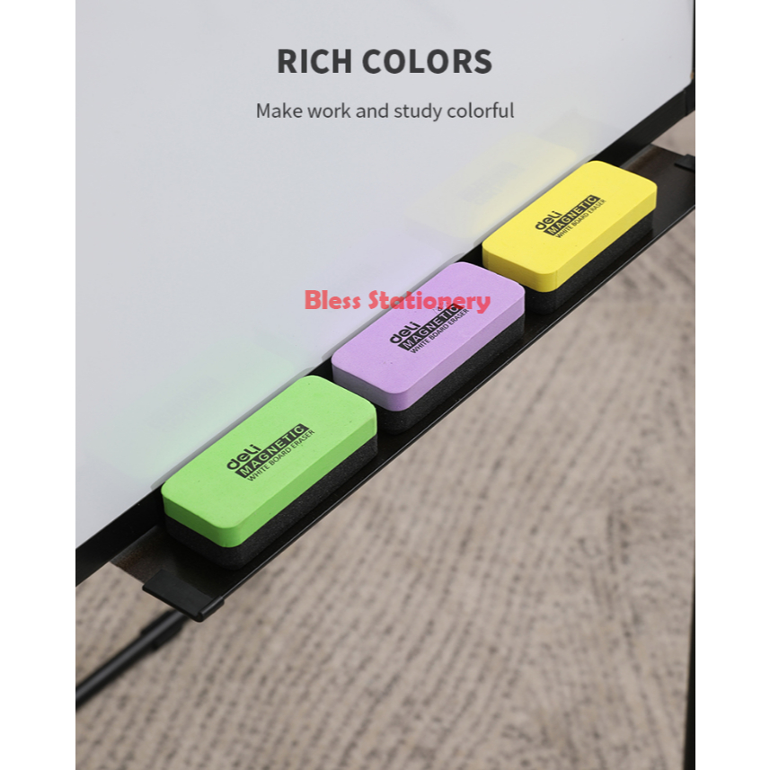 DELI penghapus whiteboard dengan magnet penghapus papan tulis Magnetic white board eraser