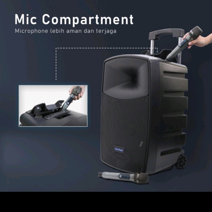 Speaker portable baretone max 10HB 10inch 300watt spiker baretone max 10hb bluetooth