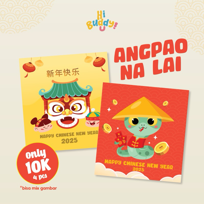 

ANGPAO IMLEK ANGPAO ANAK / ANGPAO LUCU ISI 4PC