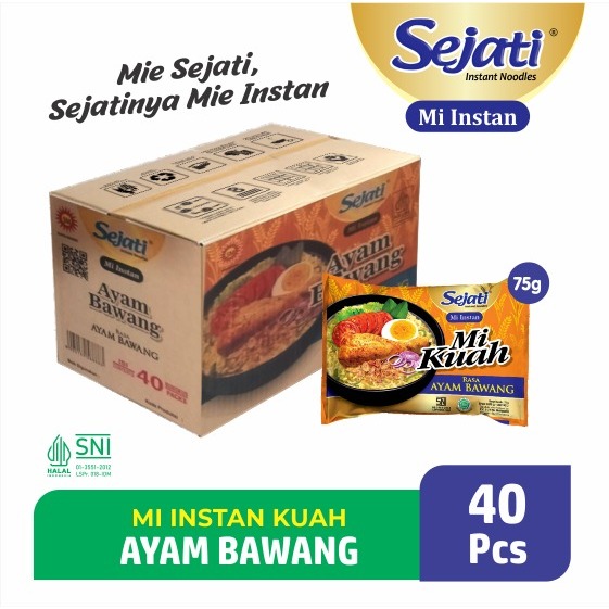 

1 Dus Isi 40 Pcs - SEJATI MIE KUAH RASA AYAM BAWANG