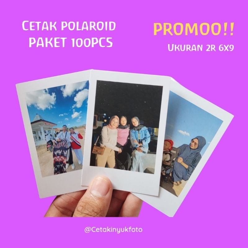 CETAK FOTO POLAROID PAKET 100PCS TERMURAH(COD)