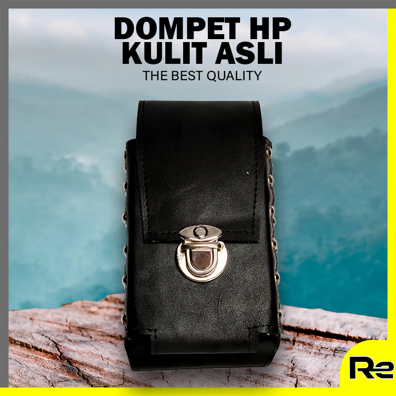 dompet hp sarung hp casing hp kulit asli logo harley davidson