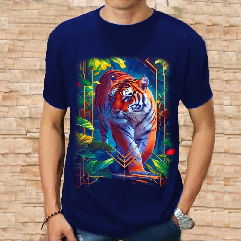 KAOS T-SHIRT MOTIF BERGAMBAR MACAN / KAOS DISTRO PRIA KEREN / BAJU PRIA DEWASA TERBARU