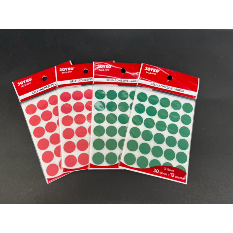

Joyko Self-Adhesive Labels 30 Lembar x 12 Kertas / SALB-1717 / SALB-1719 label bulat