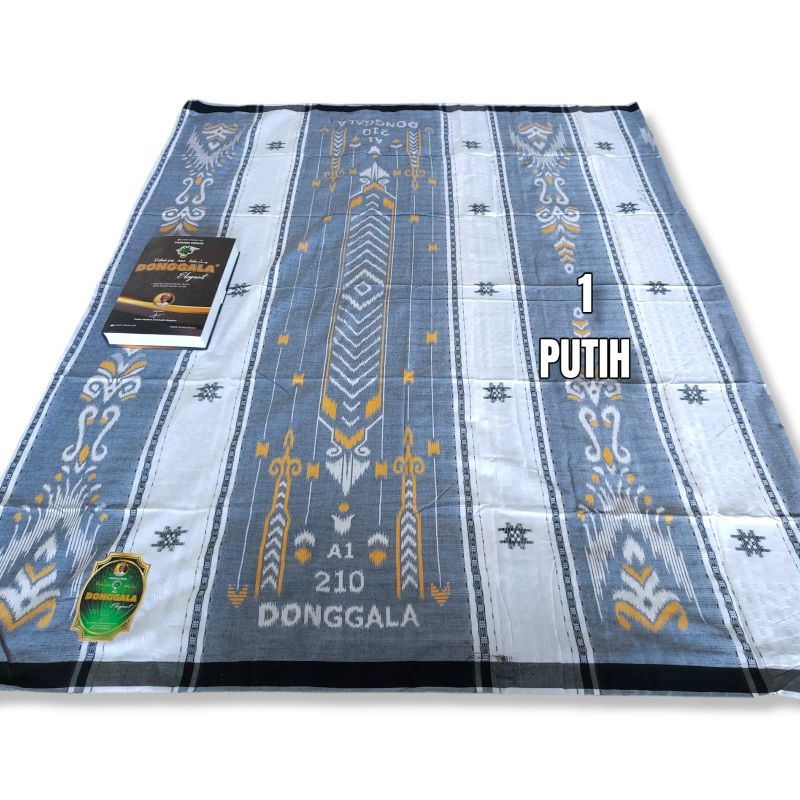 sarung Donggala A1 songket SKT Putih/kuning/coklat/putih tulang