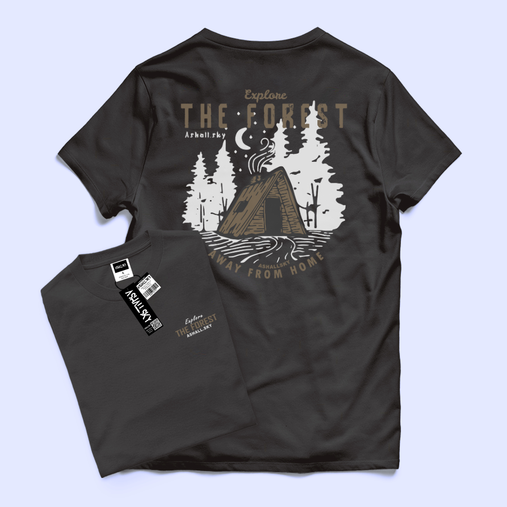 Ashall.Sky Kaos Distro Pria Baju Distro Pria Baju Kaos Distro Warna Coklat Forest