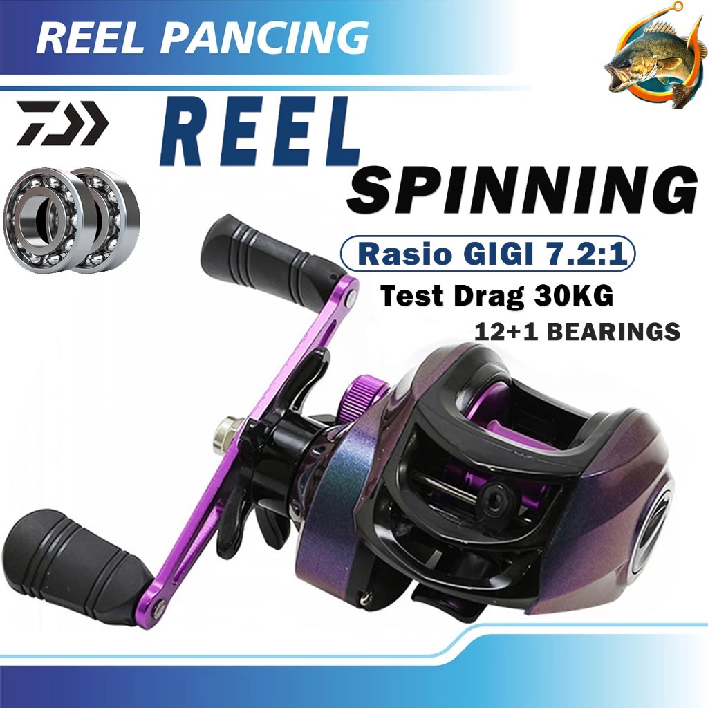 2025 New PROBEROS Mesin Pancing Casting Bc Reel 7.2:1 Gear Ratio 10kg Drag Carbon Shell Fishing Reel