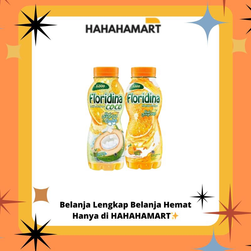 

✨️hahahamart_sby✨️FLORIDINA Orange 350ml | harga untuk 1dus | Dengan bulir jeruk asli