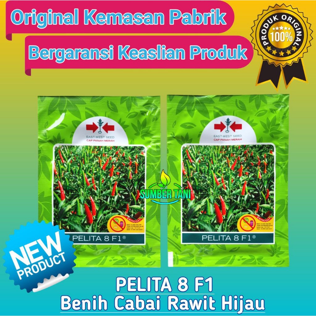 

Benih Cabai Rawit Pelita 8 F1 Isi 2250 Butir - Cap Panah Merah