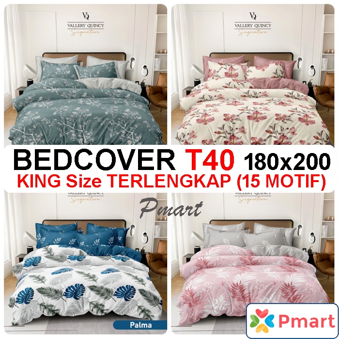 BEDCOVER VALLERY 180x200 TINGGI 40 CM / BEDCOVER VALLERY 180x200x40 / BEDCOVER VALLERY QUINCY