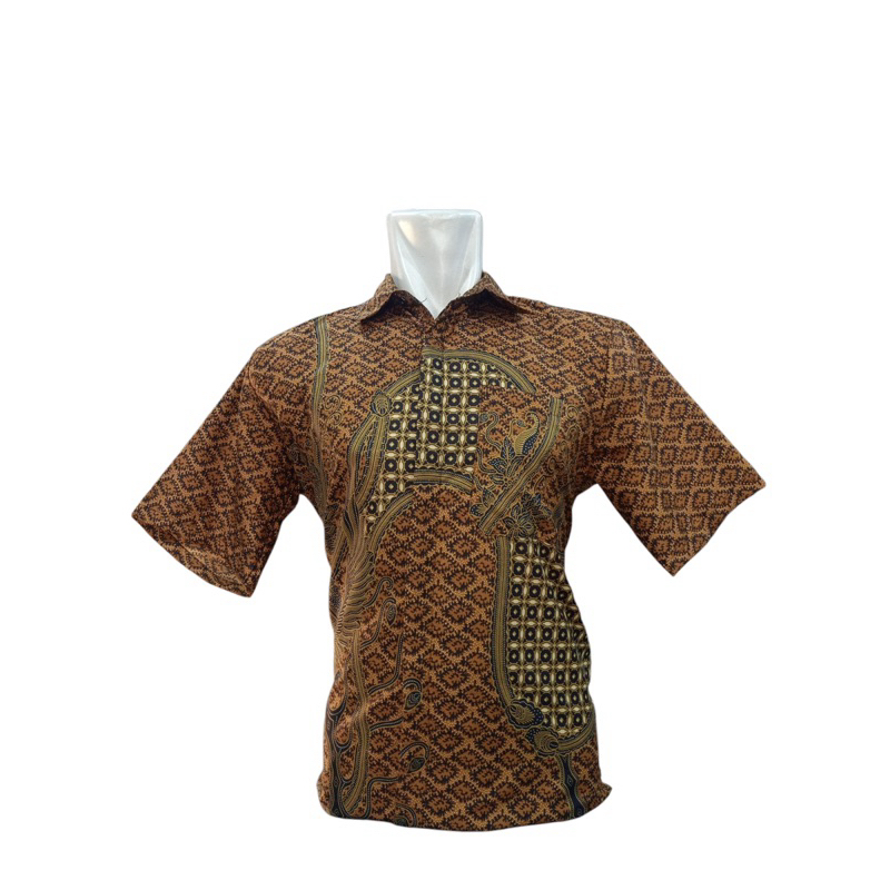 KEMEJA BATIK PRIA LENGAN PENDEK BAHAN ADEM MOTIF TERKEREN TERLARIS - BAJU BATIK PRIA COWOK DEWASA LE