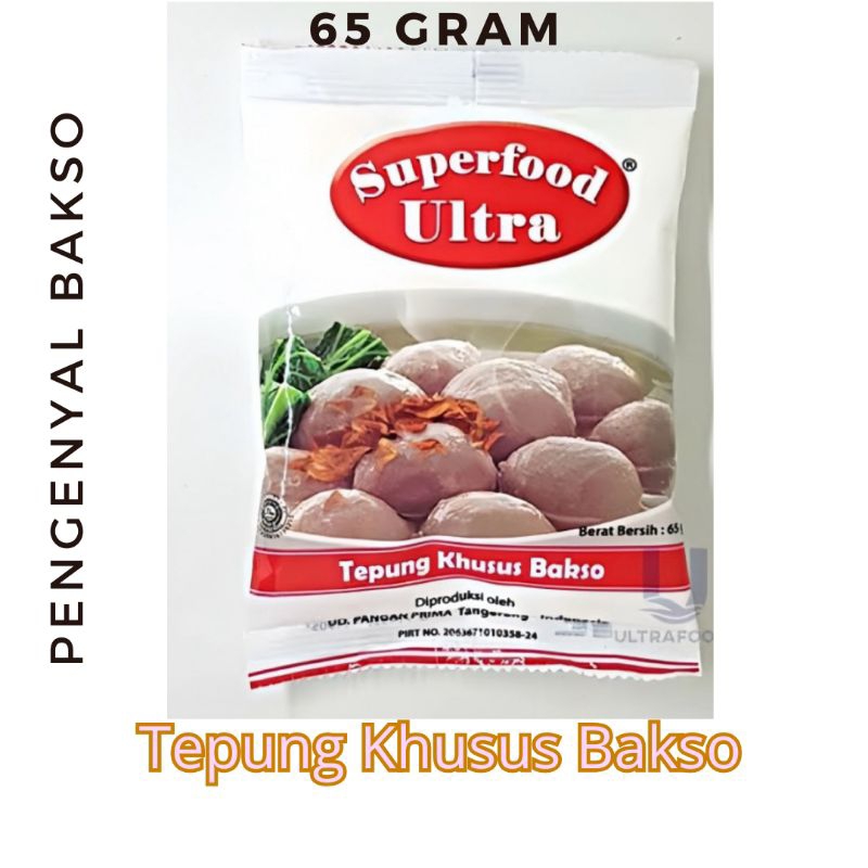 

Tepung Khusus Bakso Superfood Ultra Pengenyal Bakso 65 Gram