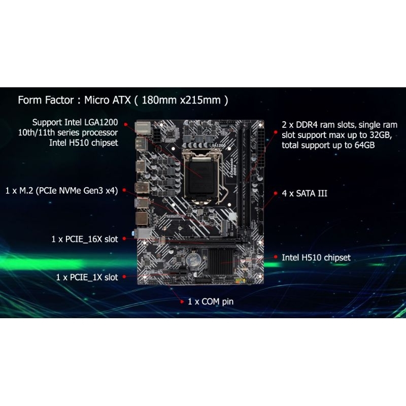 Motherboard VenomRX H510