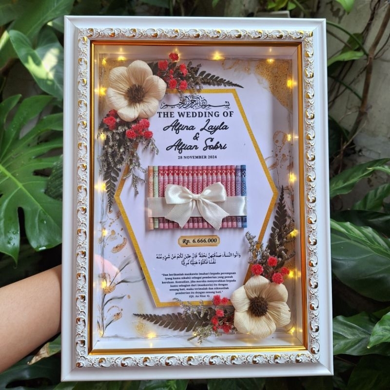 BINGKAI MAHAR PERNIKAHAN CUSTOM/ BINGKAI HANTARAN AESTHETIC 3D