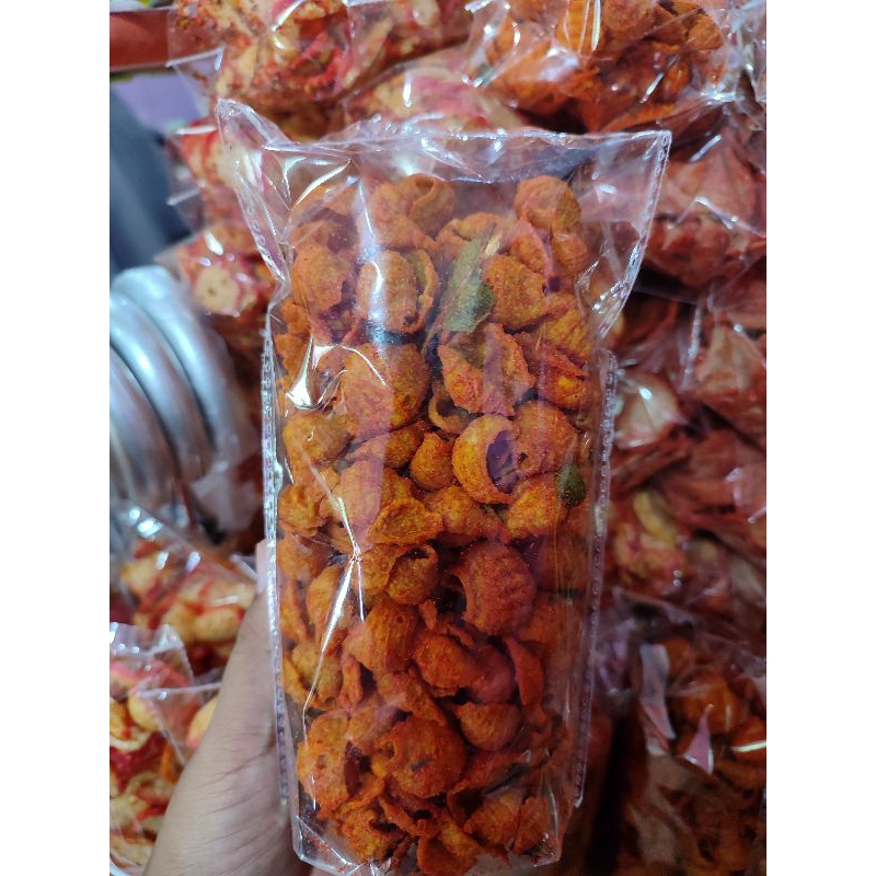 

Kerupuk kerang, seblak kering kerang, sebring kerang, camilan gurih, makanan ringan murah