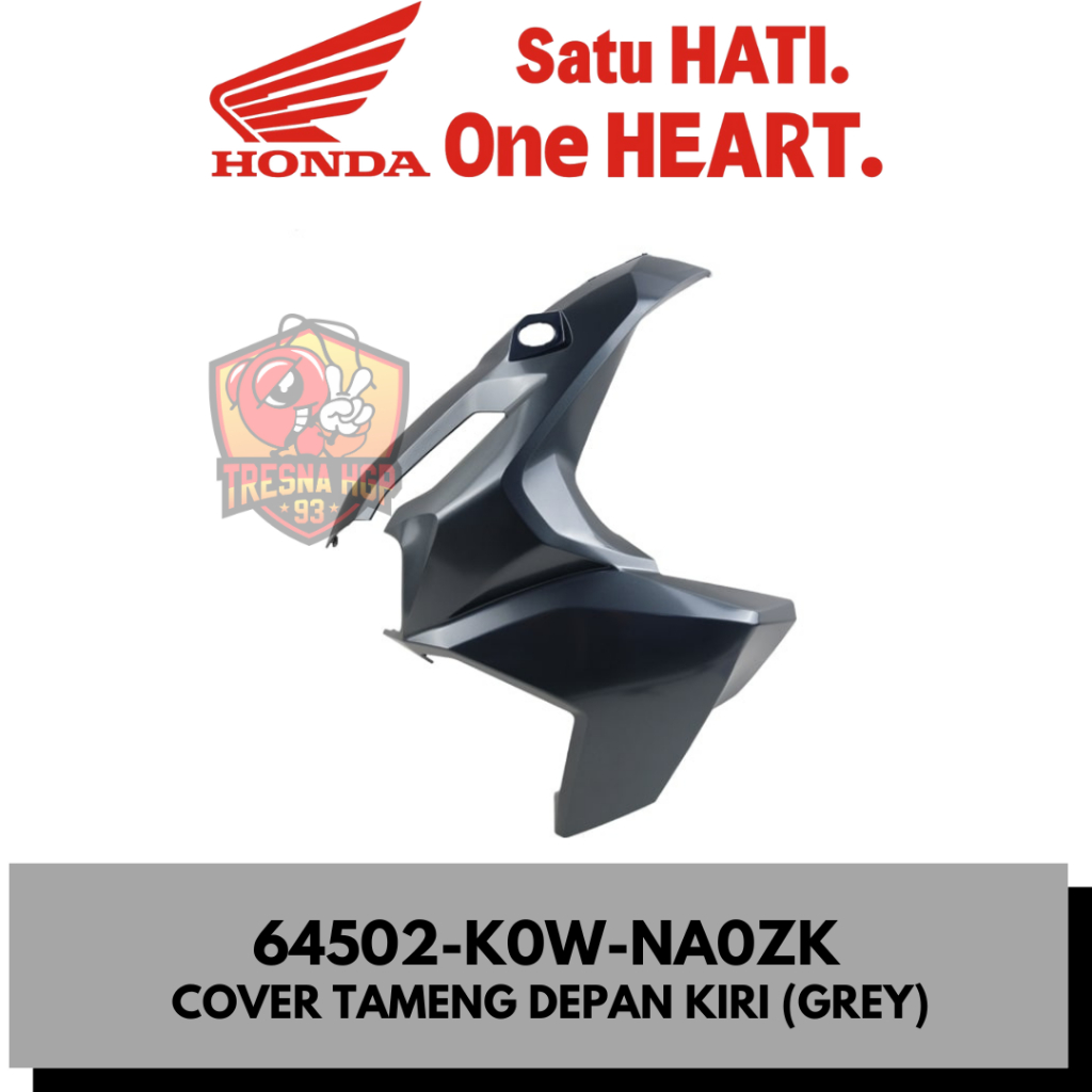 64502-K0W-NA0ZK COVER TAMENG DEPAN KIRI (GREY) ADV 160 ORIGINAL | COVER L FRONT SIDE 64502K0WNA0ZK