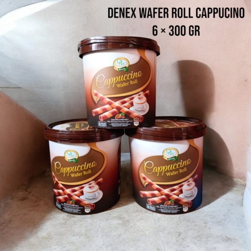 

Aneka Snack Cemilan Murah Denex Cappucino Wafer Roll 300gr