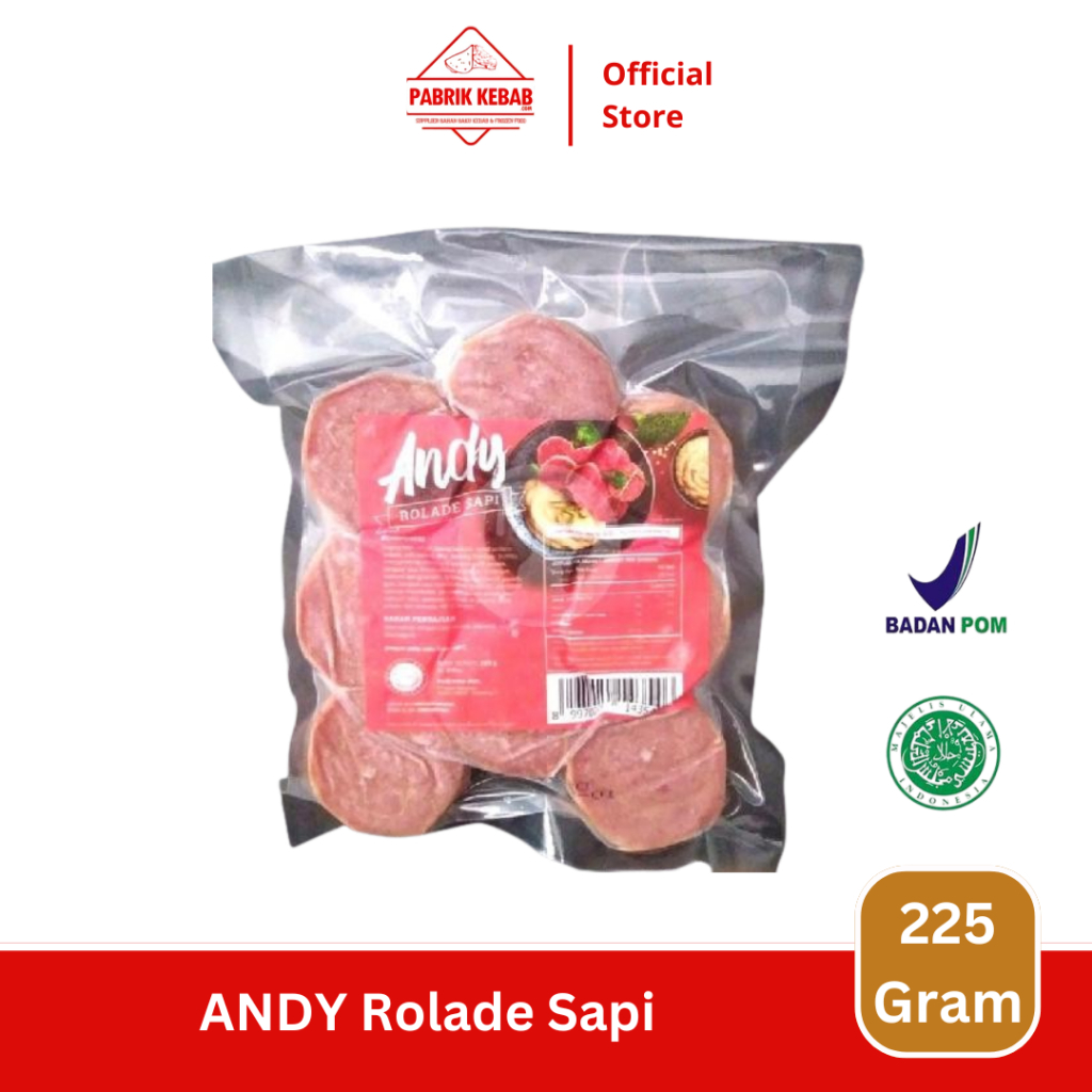 

ANDY Rolade Sapi 225 Gram - Beef Rolade 9 Pcs