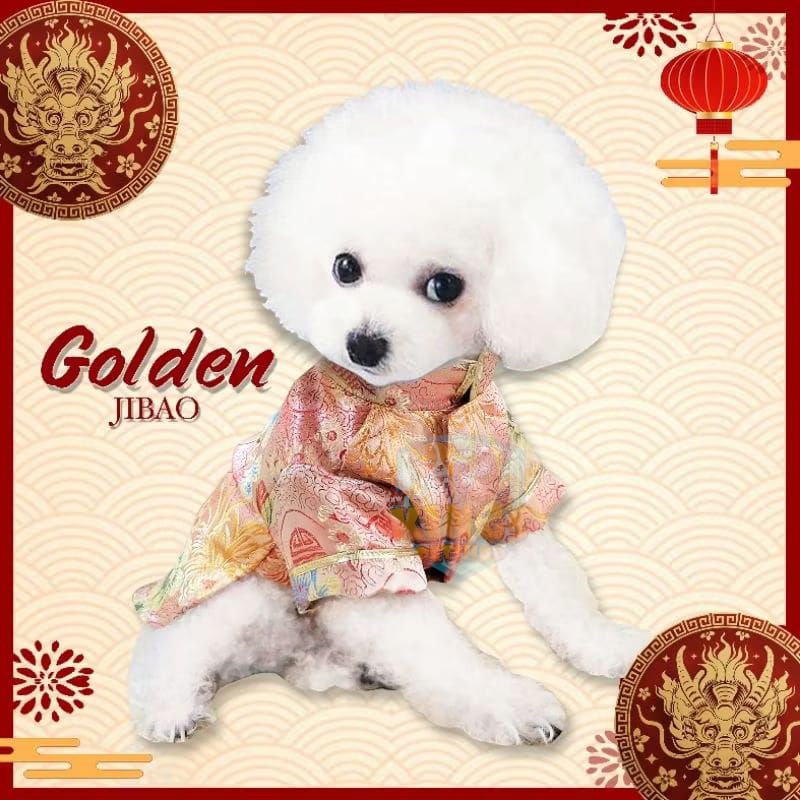 Baju Anjing Kucing Special New Year Tipe Golden Jibao