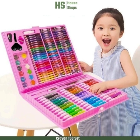 

DU-Crayon Set 150 Pcs Pensil Warna Lengkap Alat Lukis Anak Krayon Anti Air Alat Mewarnai Lengkap