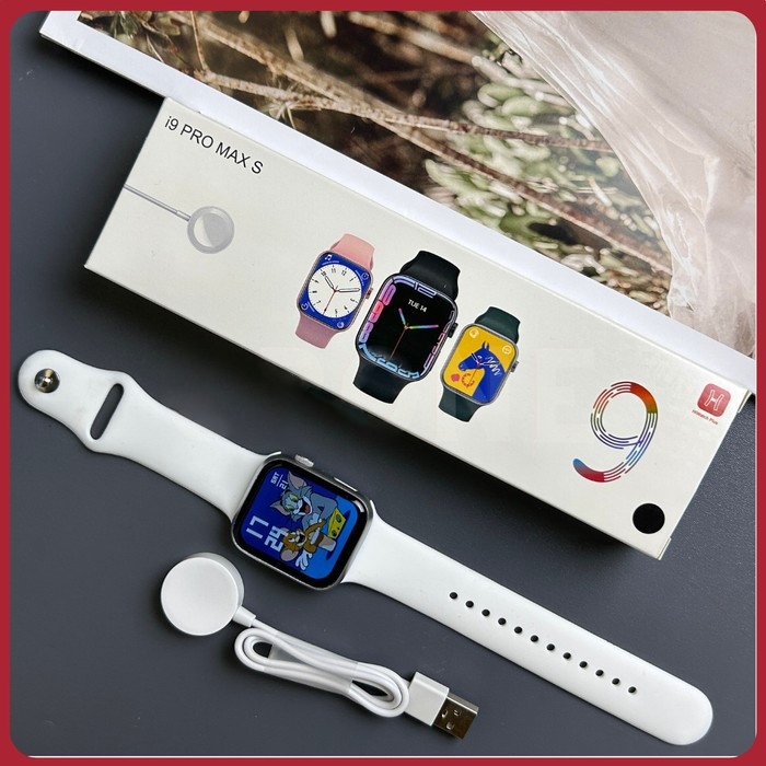 Smartwatch 9 Terbaru i9 PRO MAX S [B13] Layar Full HD Wireless Charger Jam tangan pria wanita