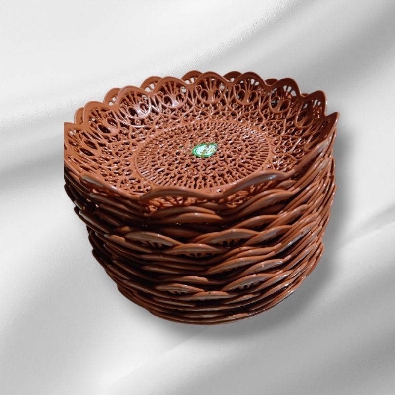 PROMO Piring rotan plastik/Ingka plastik lusinan (12pcs)