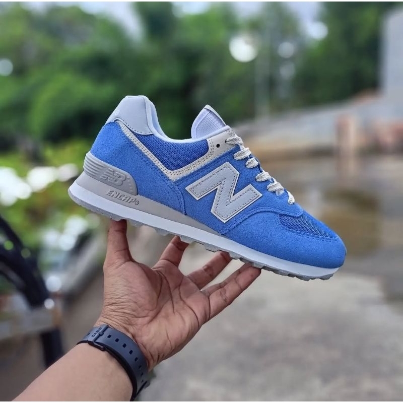 New Balance 574 Blue White 100% Original