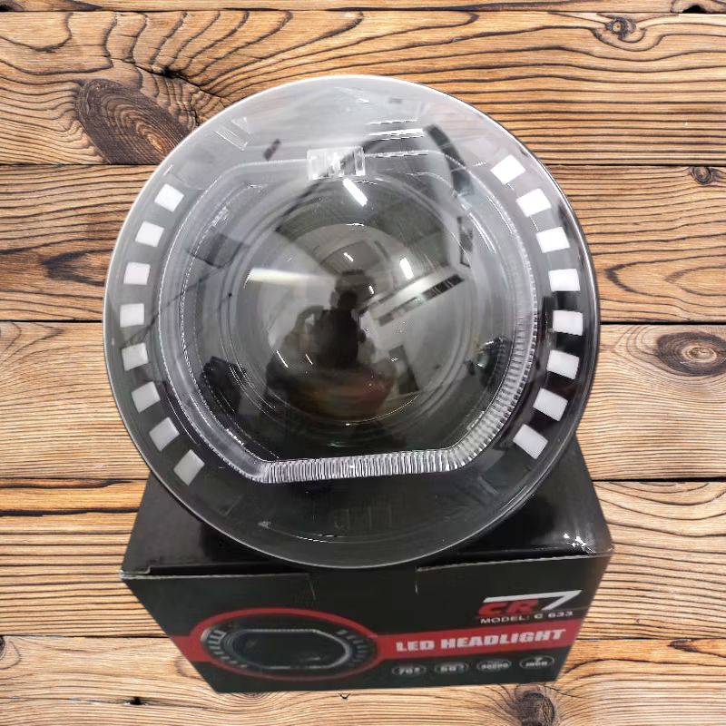 ORIGINAL LAMPU TEMBAK DEPAN HEADLAMPU BULAT 7INCH PIW PIW PLUS SENJA MOTOR TIGER JEEP SCORPIO MEGAPR