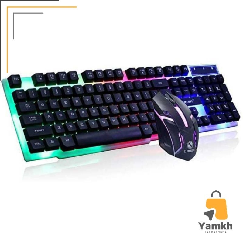 Limeide Set Mouse Gaming Combo Keyboard LED RGB