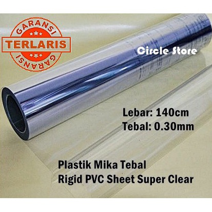 

Terbatas Plastik Mika Kaku Rigid PVC Super Clear Lebar 14cm Tebal 3mm W92