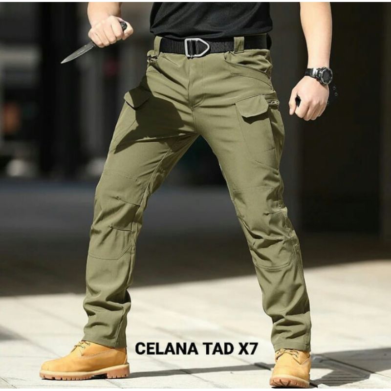 celana tactical TAD parasut X7 hijau