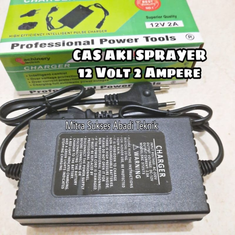 Cas aki mesin sprayer elektrik 2 Ampere 12 volt charger aki mesin sprayer elektrik