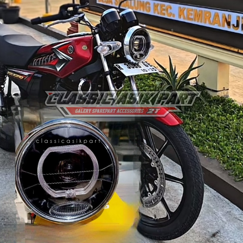 Reflektor Lampu bulat biled rx king new peredam scoorpio vixion old set batok belakang