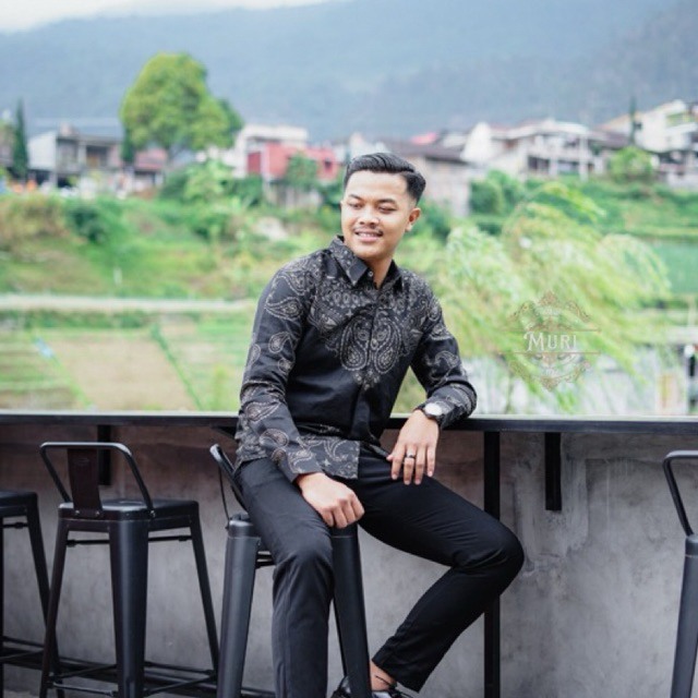 SHANKARA Kemeja Batik Baju Batik Pria Katun Prima Lengan Panjang Dengan Kancing Executive dan Full F