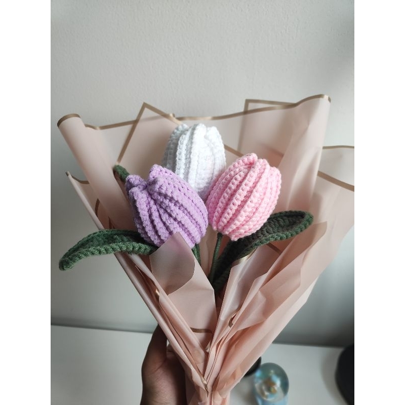Tulip Flower Crochet, Flower Bouquets
