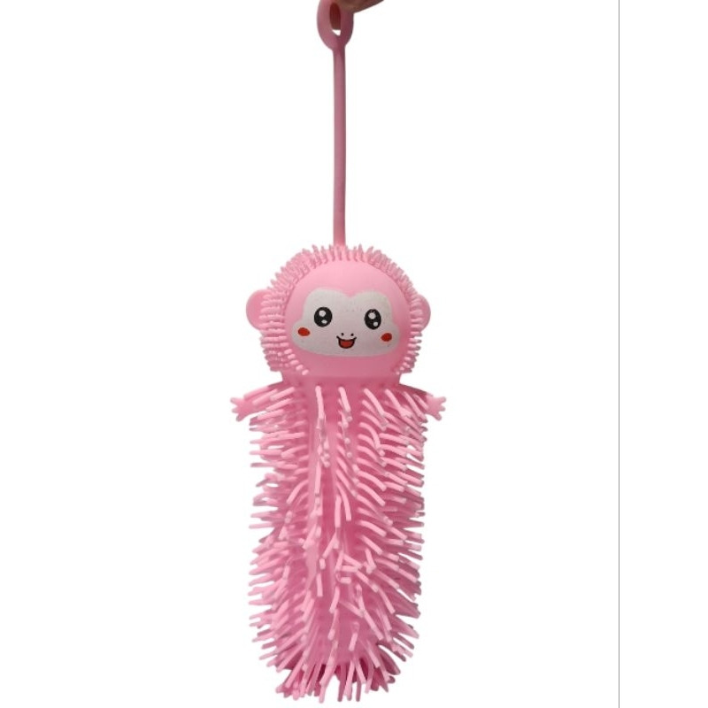 [Whispers] Mainan Anak Yoyo Monyet Nyala Lampu Led Karet MAINAN ANAK PUFFER BALL Yoyo Monkey Squishy