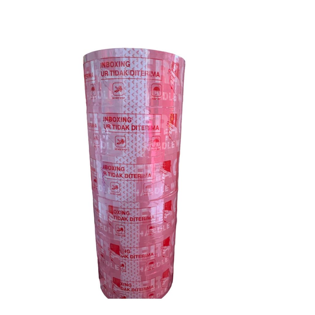 

(6 Pcs) [Merah Putih] Lakban Unboxing Fragile Merah Putih - Wajib Unboxing- Unboxing MPI 100 YARD