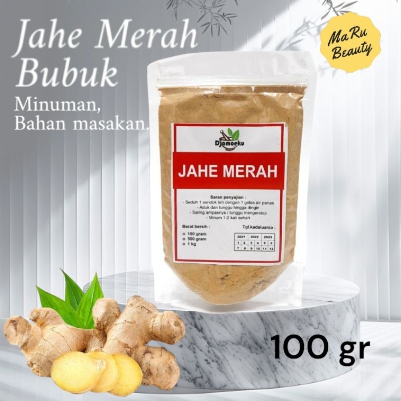 

JAHE MERAH KALIMANTAN ASLI Bubuk 100gr - Original 100% Murni Ginger