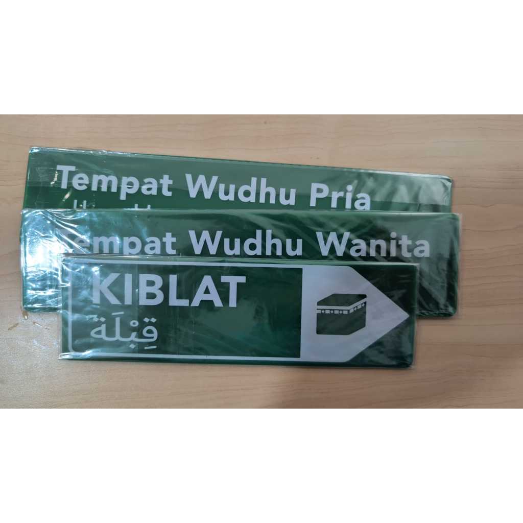 

Rambu Plang Arah Kiblat / Tempat Wudhu / Akrilik