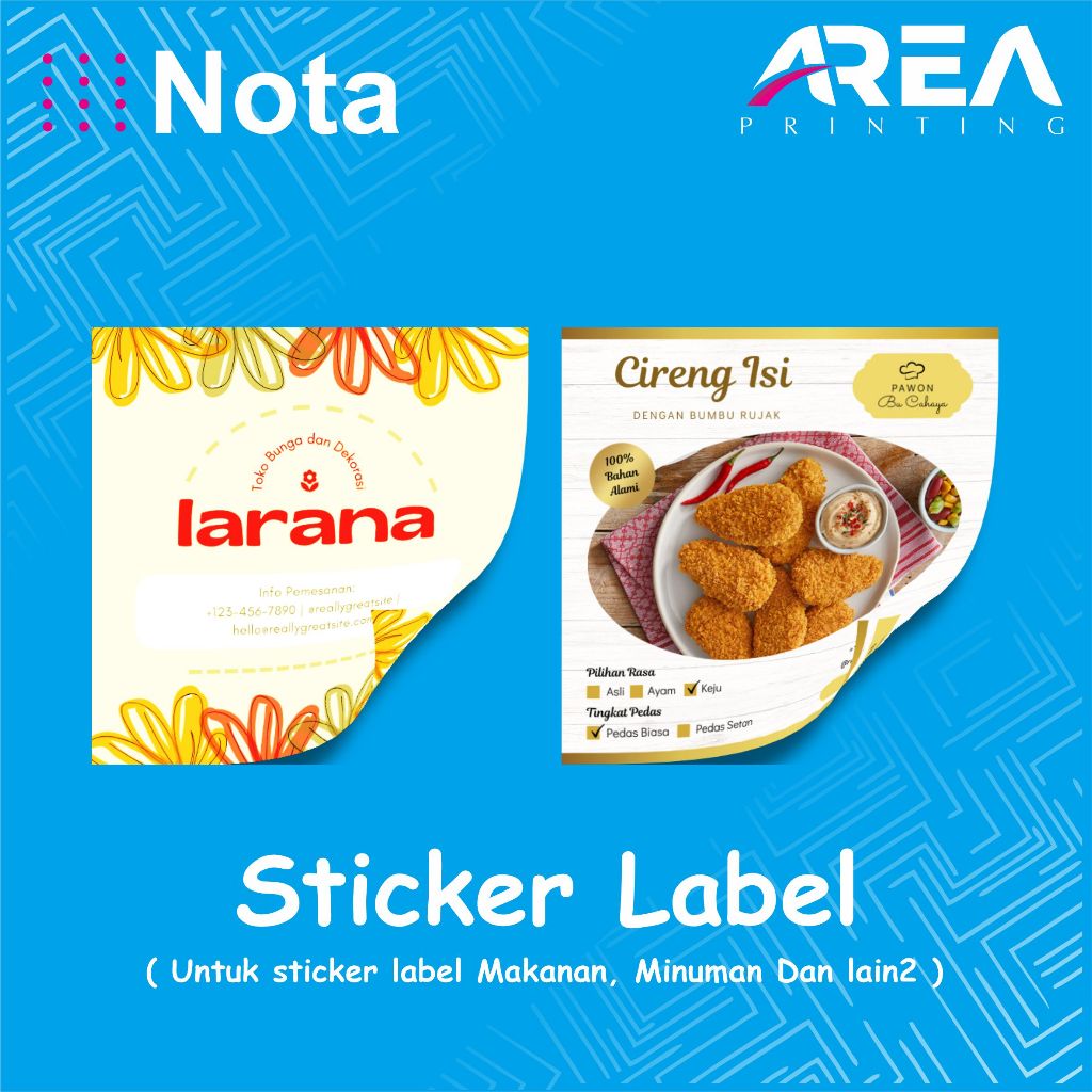 

Sticker Cromo, Sticker label Cutting sesuai pola Bisa untuk label Box makanan atau Botol minum dan lain - lain