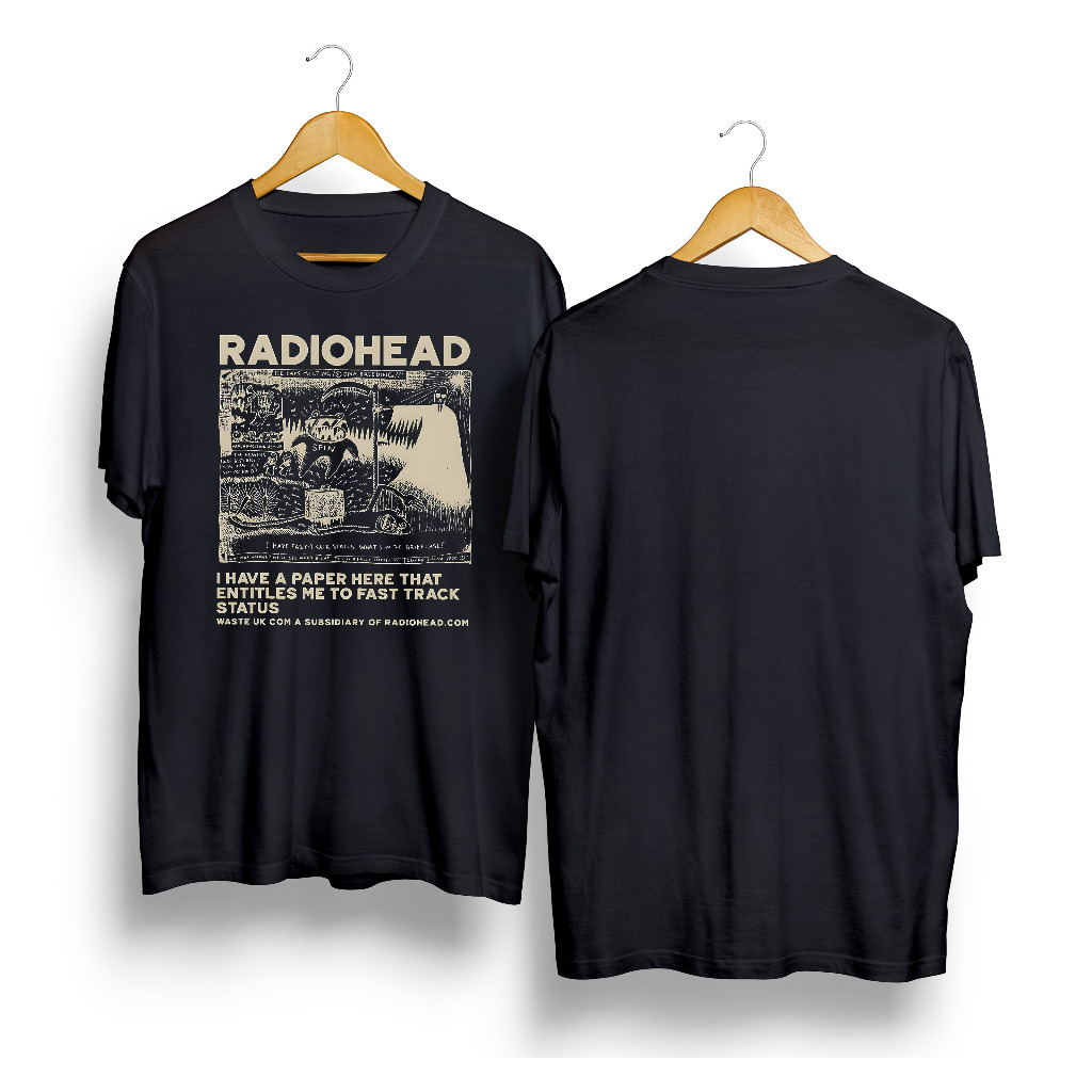 Kaos Band RADIOHEAD KREM Kaos Band Kaos Rocko Tshirt Radiohead Kaos Vintage Mono Version Rock Metal