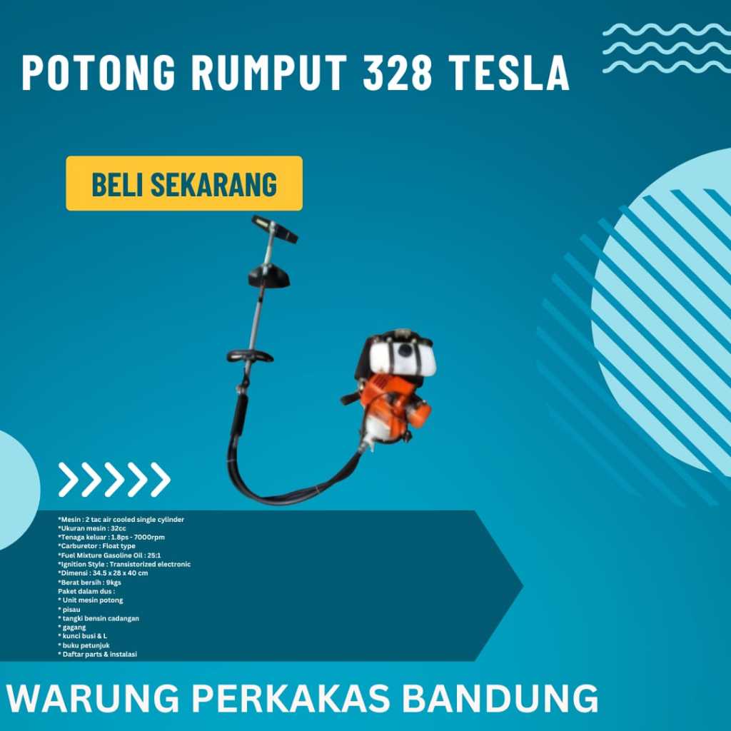 Promo!!! Brush Cutter 328 Tesla Mesin Potong Rumput Tesla 328 Mesin Potong Rumput 328 Tesla