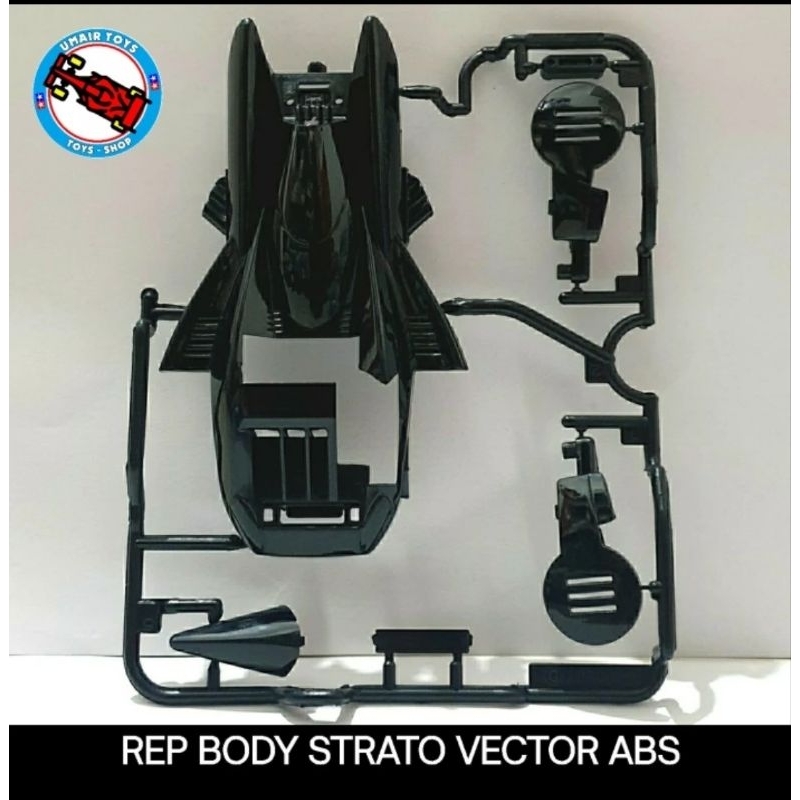 Tamiya Body Strato Vector ABS / Rep Body Tamiya Strato Vector Black / Hitam bahan abs