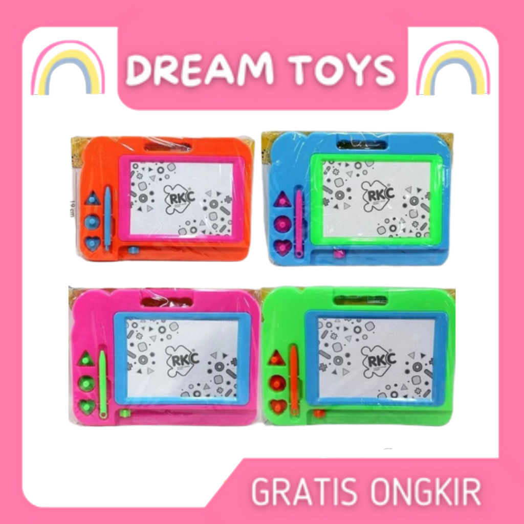 

Mainan EDUKASI Drawing Board PAPAN RKC Menggambar / Menulis Model Kotak Magnetik Gambar Tulis/Papan Tulis MAGNET Bisa Dihapus