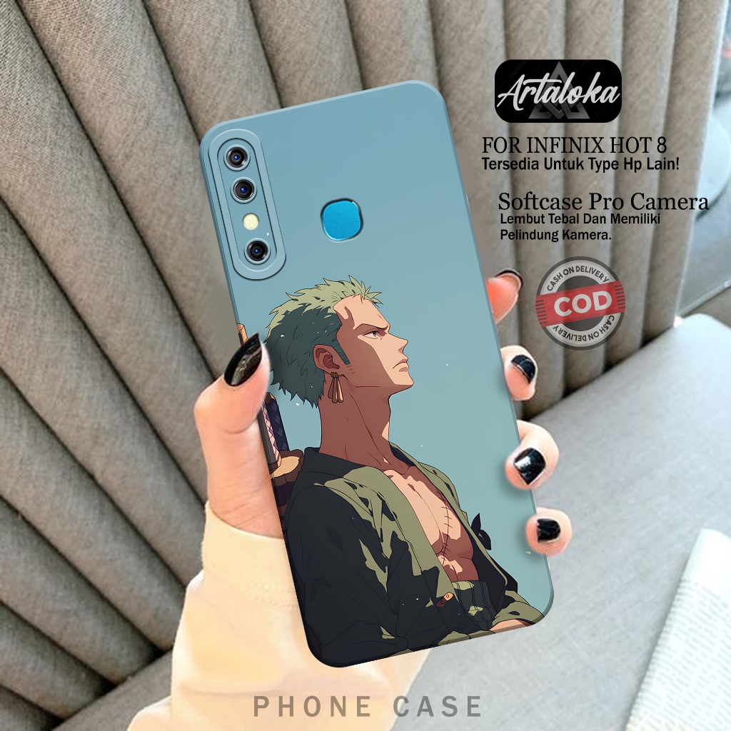 Softcase Hp Infinix Hot 8 Fashion Case Anime Case Infinix Hot 8 Silikon TPU Pro Camera Casing Infini
