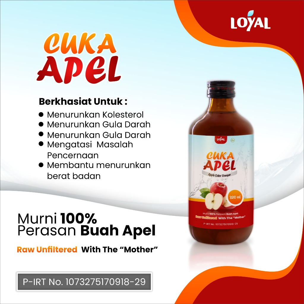

CUKA APEL 500ML & 300ML ORIGINAL - APPLE VINEGAR WITH THE MOTHER