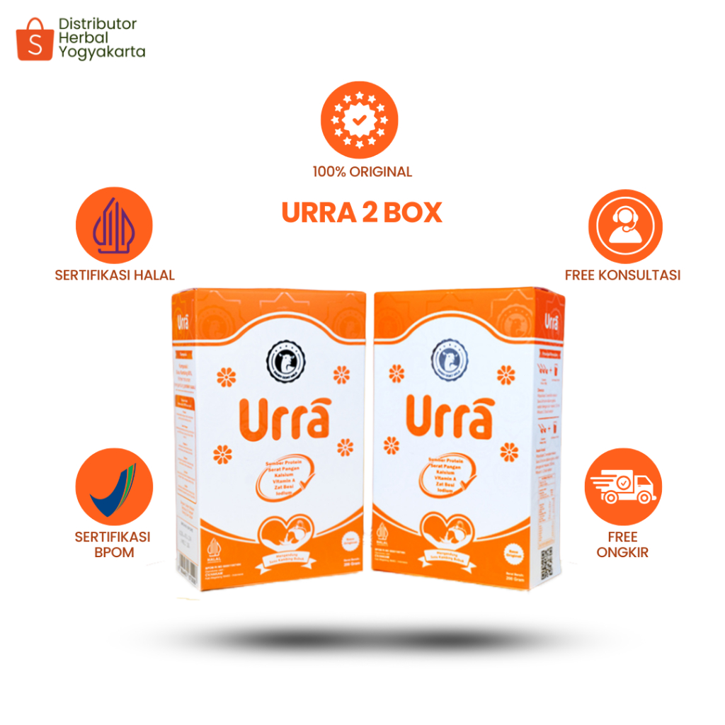 

URRA Asli Original - Susu Kambing Saanen Untuk Penambah Berat Badan & Tinggi Badan Anak - 2 Box