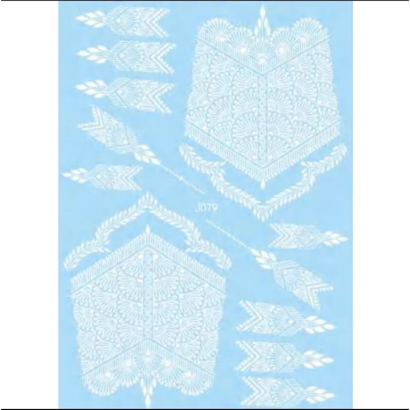 henna tempel/ sticker henna/ henna putih